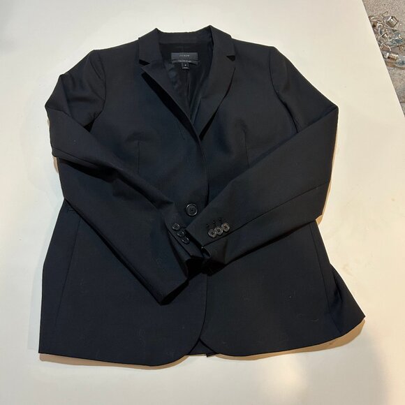 J. Crew Parke Blazer in Italian Bi-Stretch Wool Black, Sz 8 - Picture 10 of 11